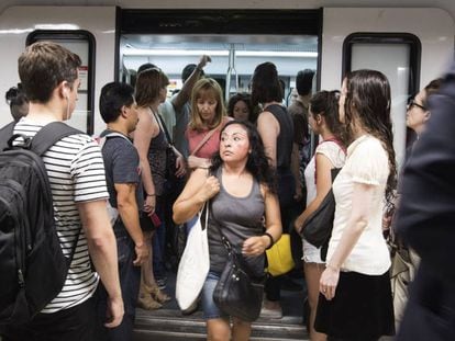 La estaci&oacute;n Diagonal este lunes por la ma&ntilde;ana.