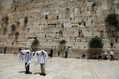 El muro de las lamentaciones, en Jerusal&eacute;n.