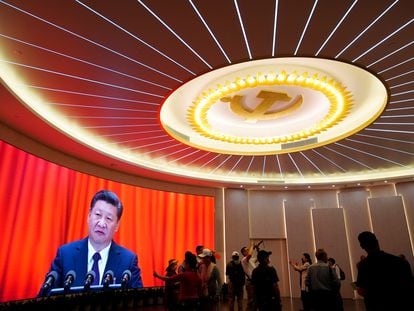 El presidente chino, Xi Jinping, en la conmemoración del centenario de la fundación del Partido Comunista de China, el pasado junio.