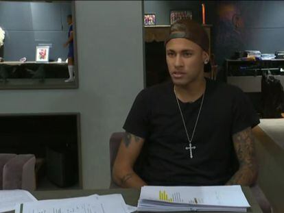 Neymar en la entrevista al programa 'Fantástico'.