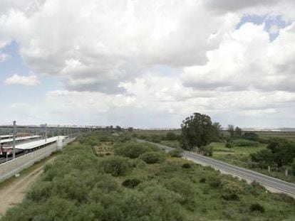 Vista de la zona de las Aletas, terrenos ubicados en la Bah&iacute;a de C&aacute;diz. 