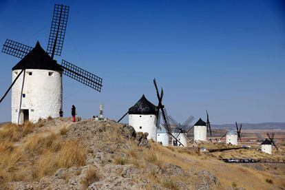 Molinos de viento en Consuegra, Castilla La Mancha.