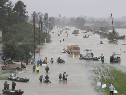 Inundaciones masivas en Houston, Texas.