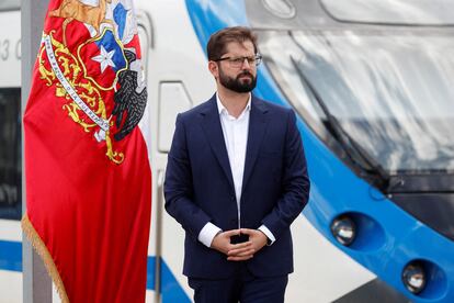 El presidente chileno Gabriel Boric en un acto en enero en Valparaiso, Chile.