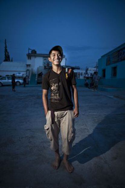Franzuá, Guatemaltco de 14 años, en Saltillo.