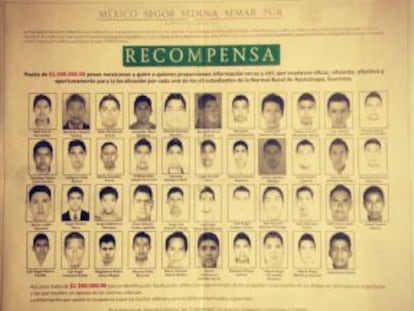 El anuncio publicado el 20 de octubre con los rostros de los 43 estudiantes desaparecidos en Iguala.