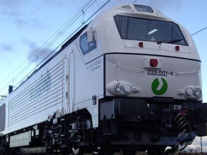 Una de las locomotoras de Vossloh. 