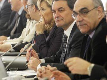 El presidente del CAREC, Salvador Alemany, con Artur Mas.