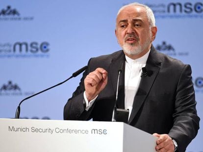 El ministro de Exteriores de Irán, Mohammad Javad Zarif, en Múnich el pasado 17 de febrero.