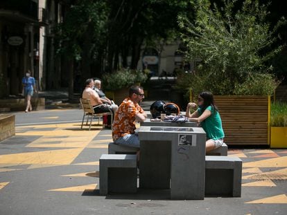 La 'superilla' de Sant Antoni, en Barcelona, en una imagen de 2020.