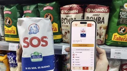 La comparación del precio de un kilo de arroz en la aplicación SoySuper.