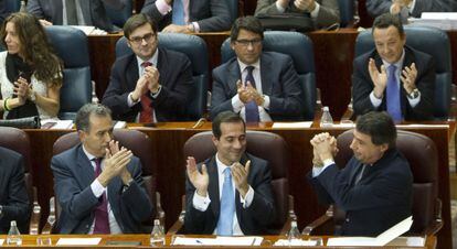 Bancada del Partido Popular en la Asamblea de Madrid. 