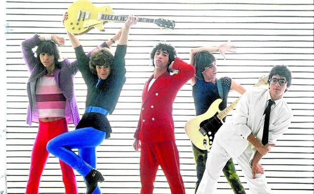 Imagen de la sesión de fotos del segundo disco del grupo, 'Rock and roll' (1979). 
