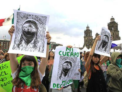 Manifestación el pasado 28 de septiembre a favor del aborto en México.