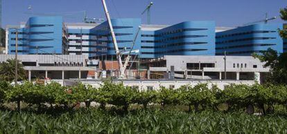 Obras del nuevo hospital de Vigo.
