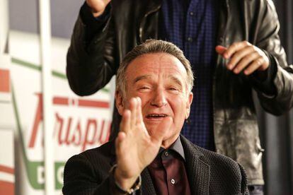 Robin Williams, fotografiat el 2013 en un rodatge, és el gran estendard de l'actor que fa riure milions de persones però ha de lluitar amb la tristesa. Es va treure la vida el 2014.