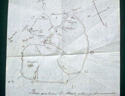 Mapa histórico de la isla costarricense de Coco.