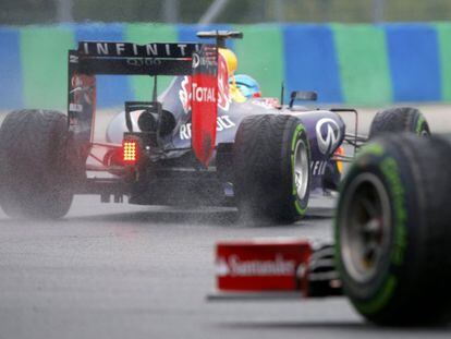 Sebastian Vettel, de Red Bull, en el Gran Premio de Hungría, en el circuito de Hungaroring.