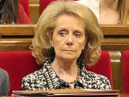 La consejera Mariàngela Vilallonga, en el Parlament.