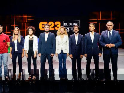 Debate en TV3 de los candidatos al Congreso. EFE / Quique García.