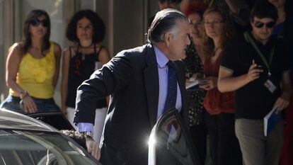Luis Bárcenas, el pasado 26 de junio, en su llegada a la Audiencia Nacional
