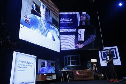 Chema Alonso, Chief Data Officer de Telefónica, en la presentación de Aura hoy.