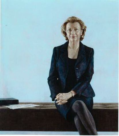 Retrato de Luisa Fernanda Rudi, expresidenta del Congreso, realizado por Hernán Cortés Moreno en 2007