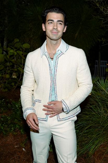 Singer Joe Jonas, dressed in Chanel.