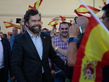 El portavoz del Grupo de Vox en el Congreso de los Diputados, Iván Espinosa de los Monteros, en un acto en Aljaraque (Huelva).