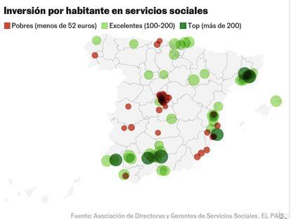 Los ayuntamientos de Madrid se sitúan un año más a la cola en servicios sociales