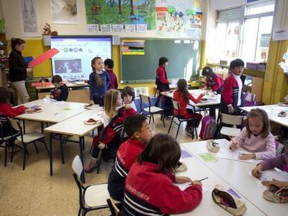 Una clase de primaria del Colegio Fil&oacute;sofo Seneca. 