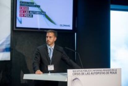 Javier Vasserot, socio director de Olswang en España, durante un encuentro organizado en octubre por el bufete para tratar el rescate de las autopistas.