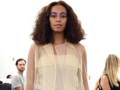 La cantante Solange Knowles, durante la Semana de la Moda en Nueva York