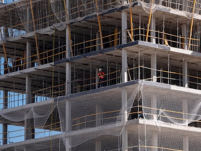 Viviendas en construcción en Madrid.