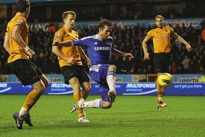 Lampard, en el remate que supuso la victoria del Chelsea.