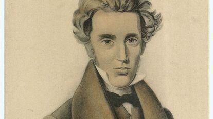 Retrato de Soren Kierkegaard (1813-1855).