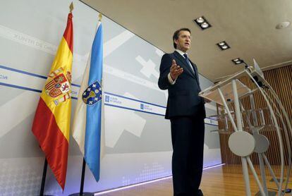 El presidente de la Xunta, Alberto Núñez Feijóo