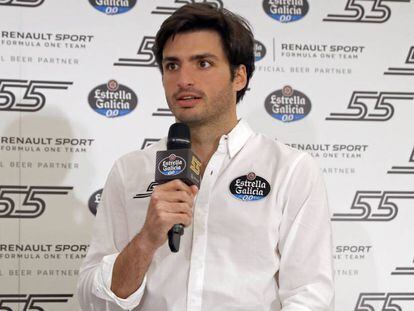 Carlos Sainz, durante la rueda de prensa.