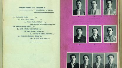Detalle de interior del libro 'Madrid, 1945', de Andrés Trapiello. Información especial nº48 Delitos contra la Seguridad del Estado.