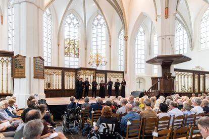 El grupo británico Stile Antico en su concierto ofrecido en la Jacobikerk de Utrecht el sábado por la tarde.