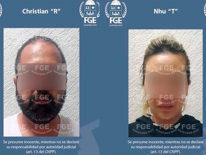 Christian R. y Nhu T., detenidos por su presunta implicación en el asesinato de dos turistas canadienses el 21 de enero en Quintana Roo.
