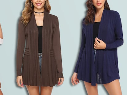 chaqueta larga mujer, cardigan mujer largo, chaqueta larga, chaqueta punto larga, chaqueta punto larga mujer, cardigan largo, cardigan negro largo, cardigan abierto mujer