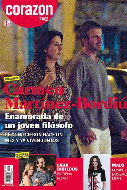 Carmen Martínez-Bordiú y su nueva pareja en la portada de la revista 'Corazón TVE'.