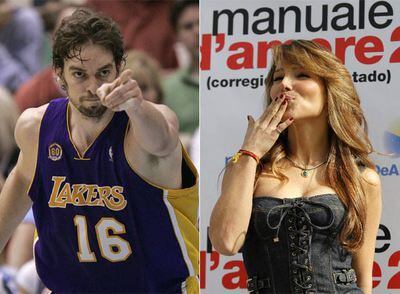 El jugador de la NBA Pau Gasol y la actriz Elsa Pataky.