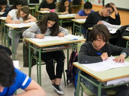 Alumnos de sexto de Primaria de una escuela catalana.