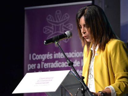 La presidenta de l'Institut Català de les Dones, Laura Martínez, al 1r Congrés per a l'Erradicació de les Violències Masclistes.