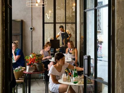 Sala del restaurante La Ménagère, en Florencia.