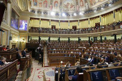 Congreso de los Diputados durante la primera votación de la sesión de investidura fallida de Mariano Rajoy.