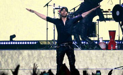 Enrique Iglesias en su concierto en Madrid, este sábado