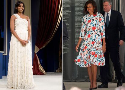 Michelle Obama

La clave del éxito de sus apariciones es que conoce su cuerpo y sabé qué prendas le favorecen. La que fuera Primera Dama se ha ganado un hueco entre las mejor vestidas del mundo gracias a sus looks clásicos pero con un toque. A ella le deben su éxito firmas estadounidenses como Jason Wu, aunque durante su mandato ha probado con toda clase de diseñadores: Tom Ford, Moschino, Michael Kors, Takoon o Delpozo, por nombrar solo algunas.